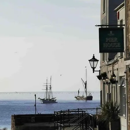 Stunning Yacht Sea Lion In Charlestown Harbour, Cornwall *