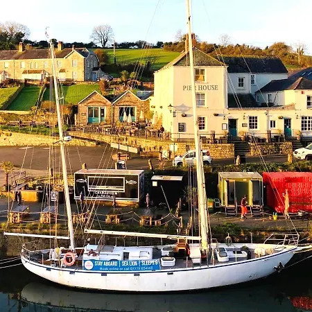 Stunning Yacht Sea Lion In Charlestown Harbour, Cornwall * Charlestown